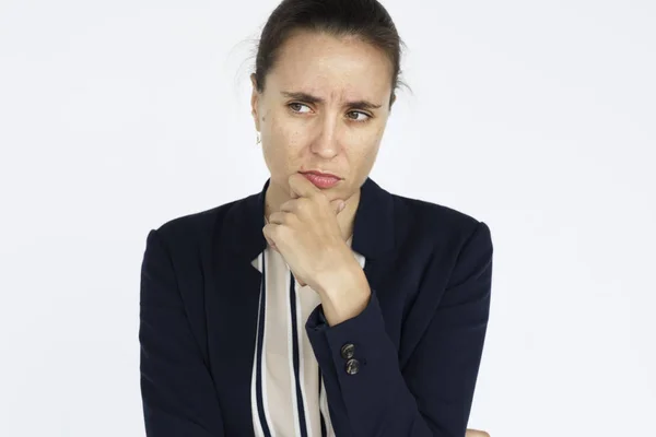 Zakenvrouw poseren in studio — Stockfoto