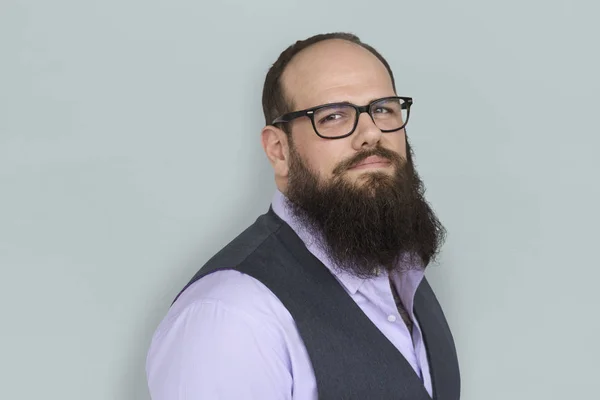 Hombre con gafas y con barba —  Fotos de Stock