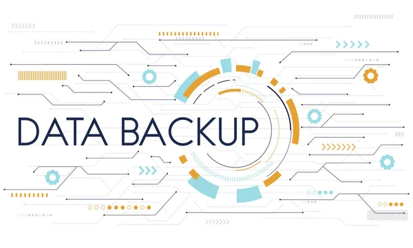 Plantilla con concepto de respaldo de datos — Foto de Stock