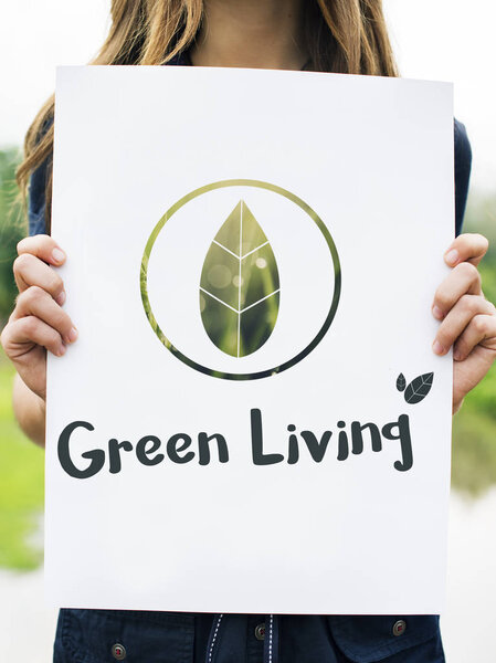 Hands holding poster 