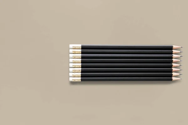 Black Pencils in studio — Stock Photo, Image