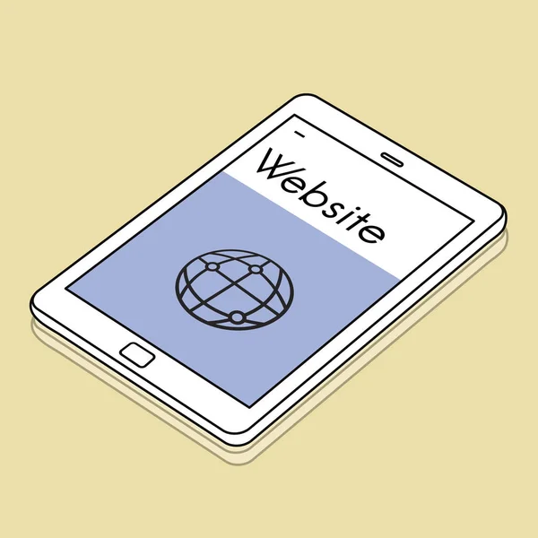 Web-Design-Vorlage digitales Tablet — Stockfoto