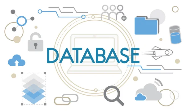 Modello con concetto di Data Base — Foto Stock