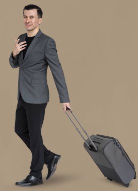 İşadamı yolcu çanta