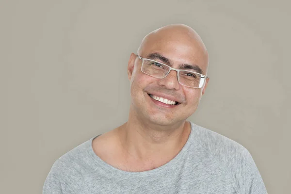 Bald Man posing in studio — Stock Photo, Image