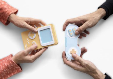 Video oyun kumandaları Holding eller