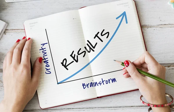 Woman writing in the notebook — Stock Photo, Image