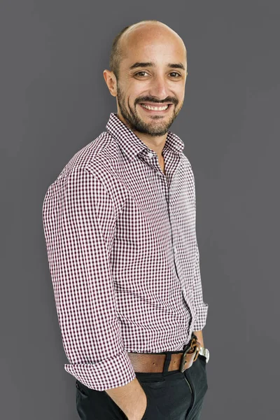 Homem careca na camisa — Fotografia de Stock