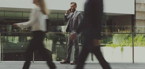 Business people walking in street