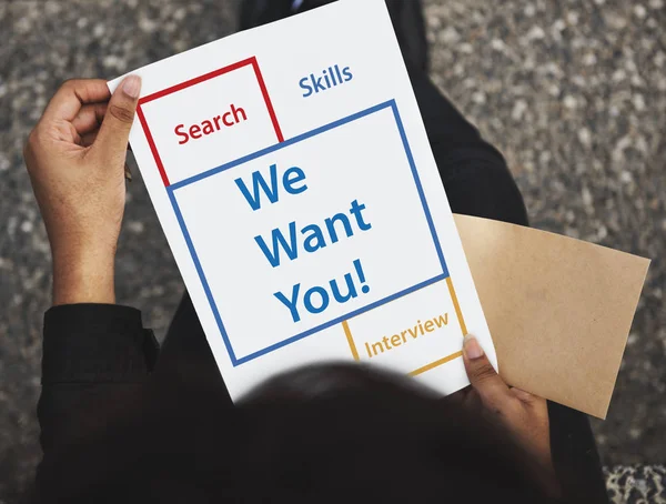 Person holding document — Stock Photo, Image