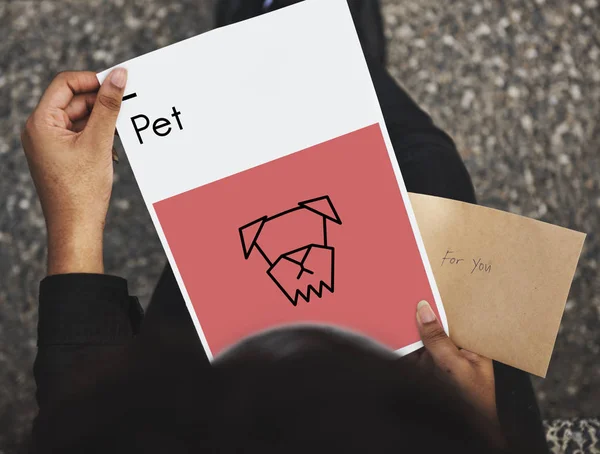 Person holding document — Stock Photo, Image