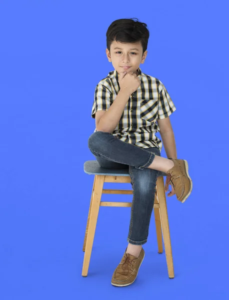 Boy Sitting on the Chair — Stock Photo, Image