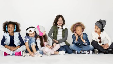 Stüdyo çekimi içine çocuklar