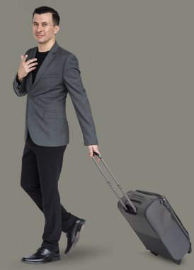 Stüdyo çekimi genç işadamı