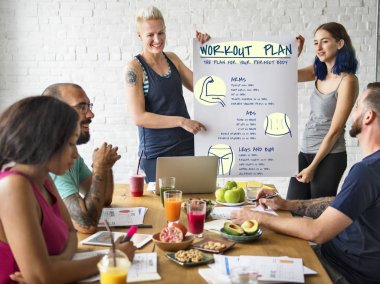 insanların kahvaltı ile Toplantı