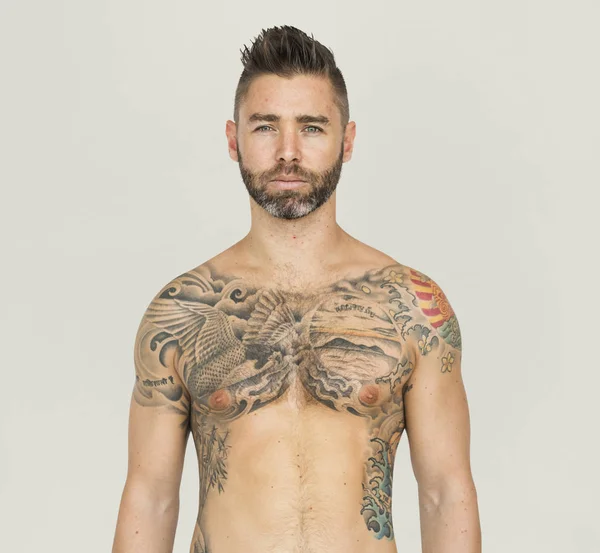 Tetovaný muž — Stock fotografie