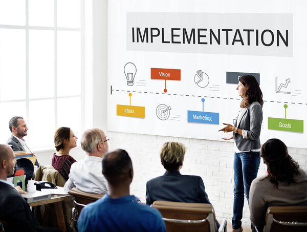 Представители бизнеса на презентации