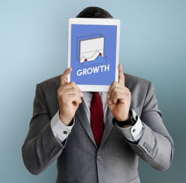 adam kapsayan yüz dijital Tablet ile