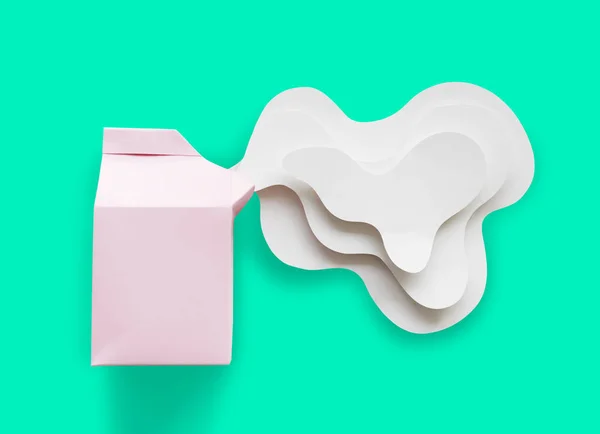 Derrame de leche de papel — Foto de Stock