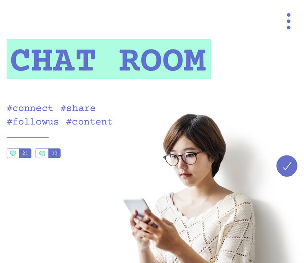 woman using smartphone