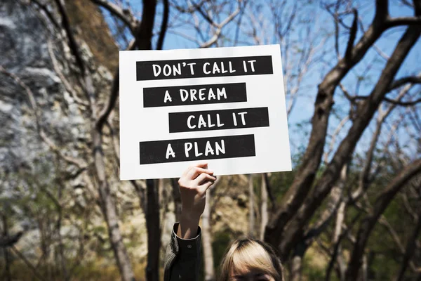 Woman Hands Holding Blank Paper — Stock Photo, Image