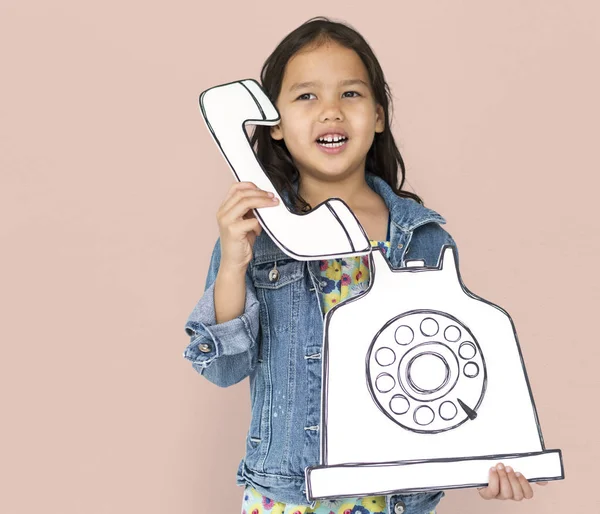 Menina falando no telefone — Fotografia de Stock