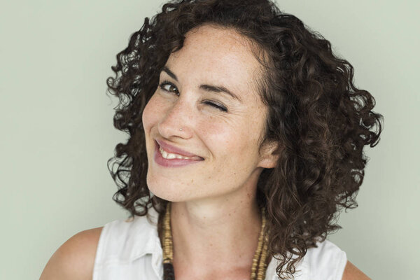 smiling Caucasian woman 