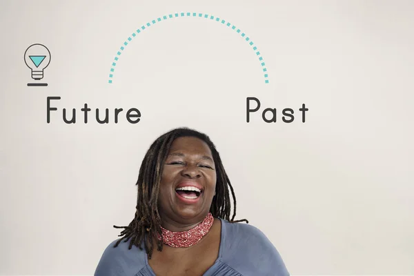 非洲裔美国女人在笑 — 图库照片