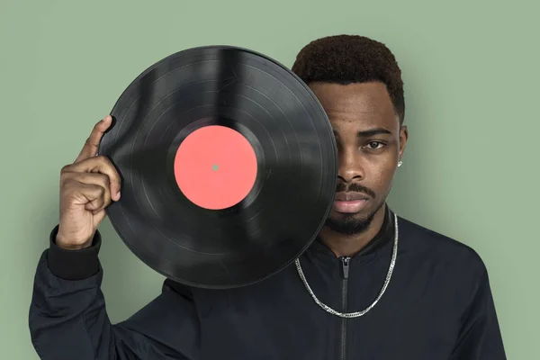 African Man detiene il record di vinile — Foto Stock