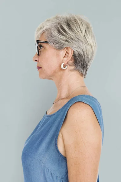 Mature woman with short hair — Stock Photo, Image