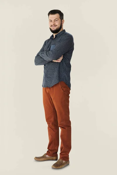 Мужчина в стильной повседневной одежде — стоковое фото