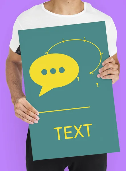 Man holds placard — Stock Photo, Image