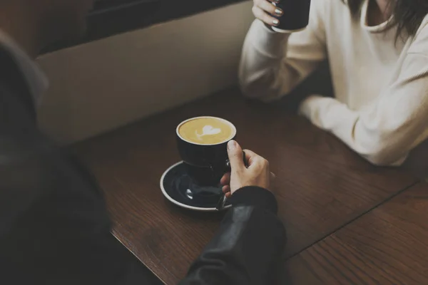 Couple having date in cafe — Stock Photo, Image