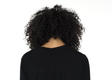 arkadan görünüşü genç Afrikalı kadın