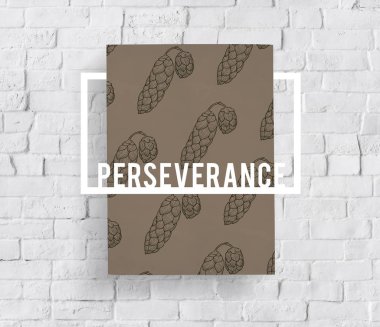 Beyaz tuğla duvara afiş