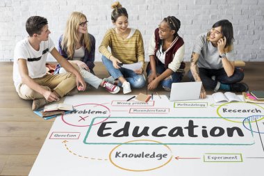 öğrenciler proje üzerinde birlikte çalışma