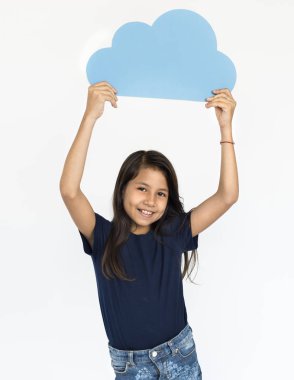 Kağıt bulut holding kız