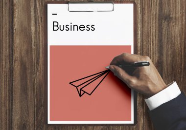 işadamı el kalemle yazma 