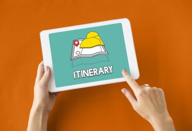 kişi holding dijital tablet