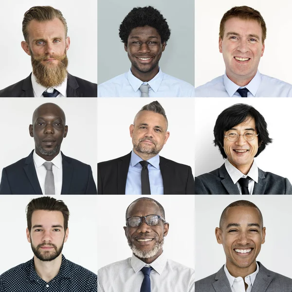 A sokszínűség üzletemberek kollázs — Stock Fotó