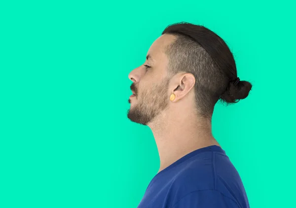 Perfil do homem com penteado legal — Fotografia de Stock