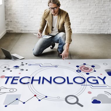 Poster çalışma iş adamı