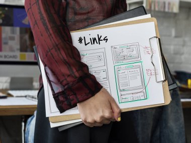 kadın el holding bloknot