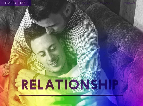 Young happy homosexual couple — Stock Photo, Image