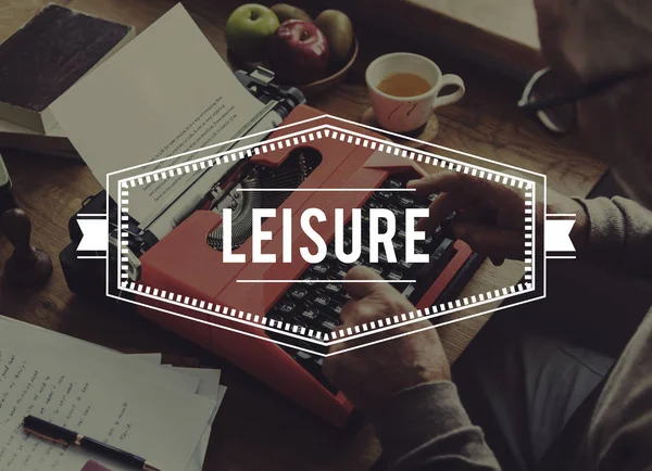 leisure concept with typing man