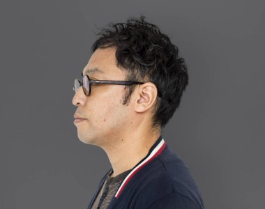 gözlük yakışıklı Asyalı adam 