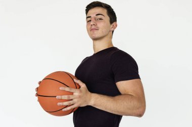 basketbol topu tutan adam