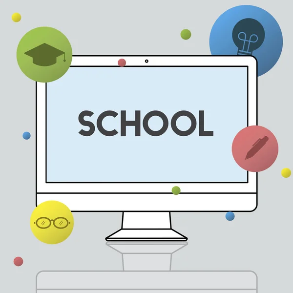 Oficina escuela mesa o escritorio visto desde arriba. Vista superior