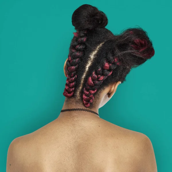 African woman with hairstyle — Stock Photo, Image