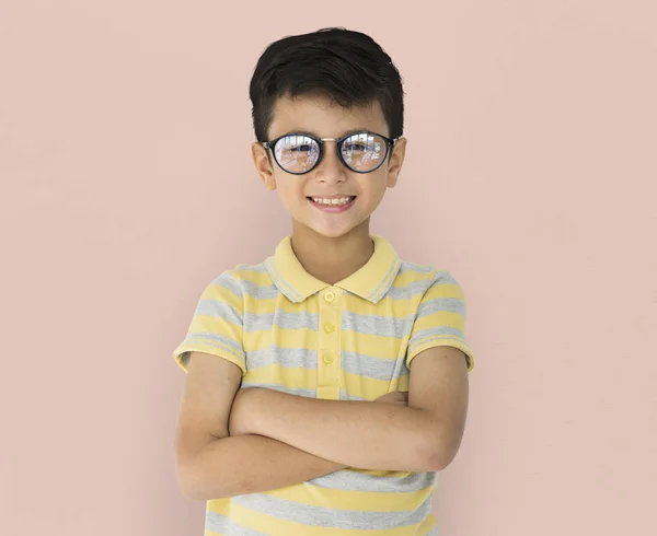 戴眼镜的男孩 — 图库照片